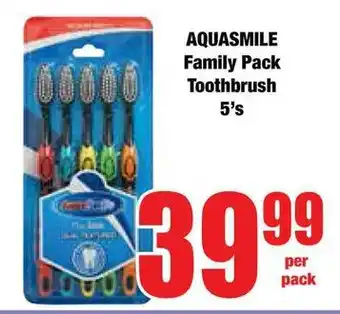 Boxer Superstores AQUASMILE Family Pack Toothbrush offer