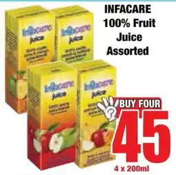 Boxer Superstores Infacare 100% Fruit Juice Assorted offer