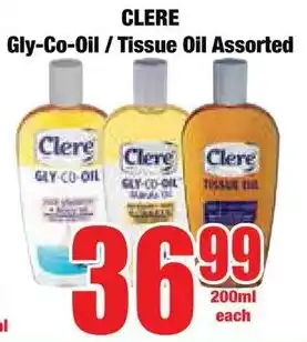 Boxer Superstores Clere Gly-Co-Oil/ Tissue Oil Assorted offer