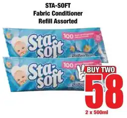 Boxer Superstores STA-SOFT Fabric Conditioner Refill Assorted offer