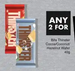 Save Bifa Thinster Cocoa/ Coconut/ Hazelnut Wafer offer