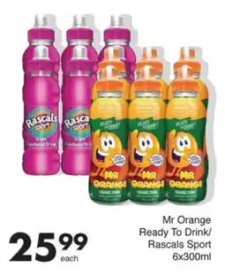 Save Mr Orange Ready To Drink/ Rascals Sport offer
