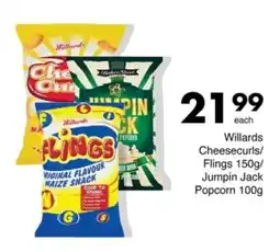 Save Willards Cheesecurls/ Flings/ Jumpin Jack Popcorn offer