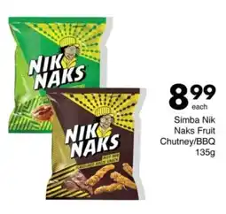 Save Simba Nik Naks Fruit Chutney/ BBQ offer