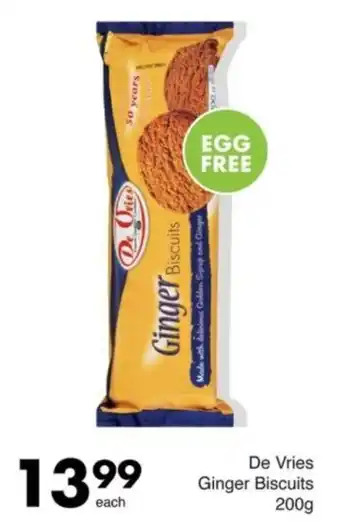 Save De Vries Ginger Biscuits offer