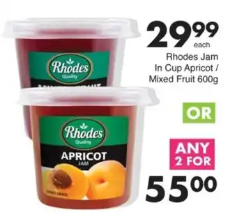 Save Rhodes Jam In Cup Apricot/ Mixed Fruit offer