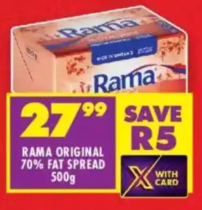 Shoprite Rama original 70% fat spread offer