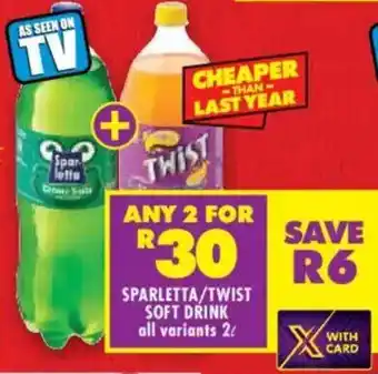 Shoprite Sparletta/ twist soft drink offer