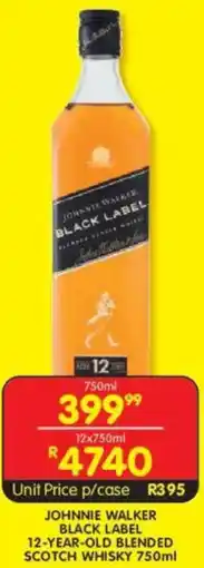 Shoprite Liquor Johnnie walker black label 12-year-old blended scotch whisky offer