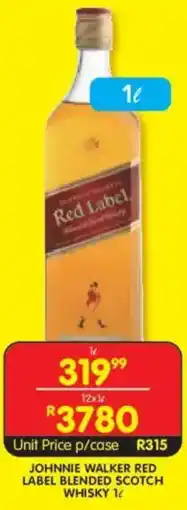 Shoprite Liquor Johnnie walker red label blended scotch whisky offer