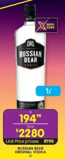 Shoprite Liquor Russian bear original vodka offer