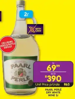 Shoprite Liquor Paarl perle dry white wine offer