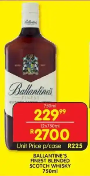 Shoprite Liquor Ballantine's finest blended scotch whisky offer