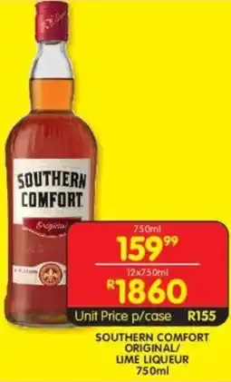 Shoprite Liquor Southern comfort original/ lime liqueur offer
