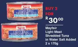 President Hyper Mayfair Light Meat Shredded Tuna in Water Salt Added offer
