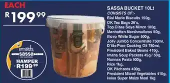 President Hyper Sassa Bucket offer