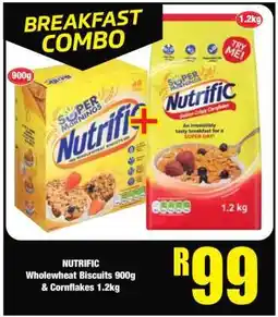 Boxer NUTRIFIC Wholewheat Biscuits 900g & Cornflakes 1.2kg offer