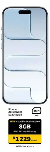 MTN iPhone Air (256GB) offer
