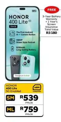 MTN HONOR 400 Lite 5G Enabled offer