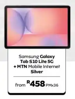 MTN Samsung Galaxy Tab S10 Lite 5G + MTN Mobile Internet Silver offer