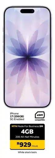 MTN iPhone 17 (256GB) offer
