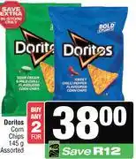 Spar Doritos Corn Chips Assorted-For Any 2 x 145g offer