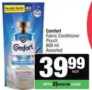 Spar Comfort Fabric Conditioner Pouch Assorted-800ml offer
