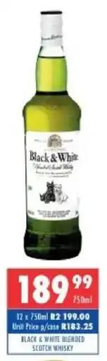Ultra Liquors Black & white blended scotch whisky offer