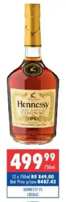 Ultra Liquors Hennessy vs cognac offer