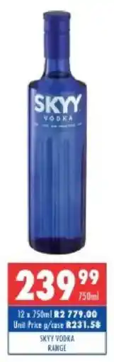 Ultra Liquors Skyy vodka range offer