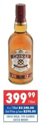Ultra Liquors Chivas regal 12yo blended scotch whisky offer