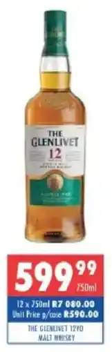 Ultra Liquors The glenlivet 12yo malt whisky offer