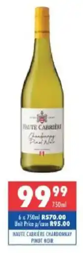 Ultra Liquors Haute cabriere chardonnay pinot noir offer
