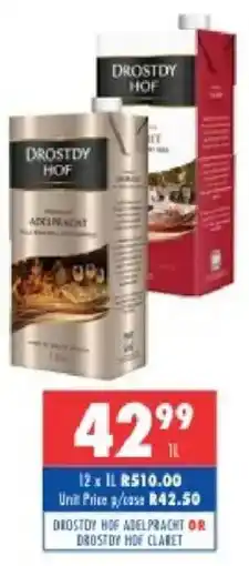 Ultra Liquors Drostdy hof adelpracht or drostdy hof claret offer