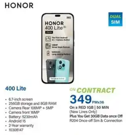 Incredible Connection Honor 400 Lite offer