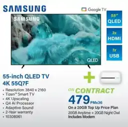 Incredible Connection Samsung 55-inch QLED 4K TV offer