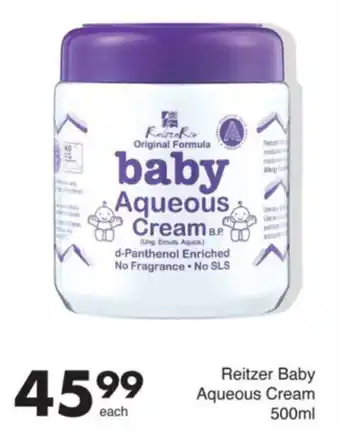 Save Reitzer Baby Aqueous Cream offer
