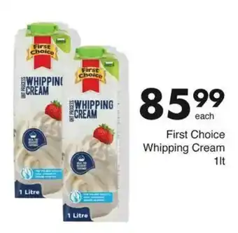 Save First Choice Whipping Cream offer