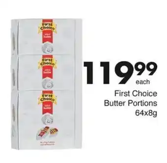 Save First Choice Butter Portions offer