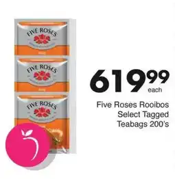 Save Five Roses Rooibos Select Tagged Teabags offer