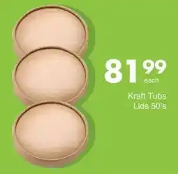 Save Kraft Tubs Lids offer