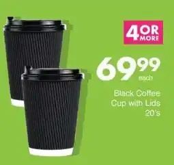 Save Black Coffee Cup with Lids offer