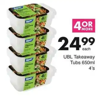 Save UBL Takeaway Tubs offer