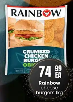 Super Save Rainbow cheese burgers offer