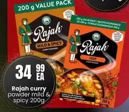 Super Save Rajah curry powder mild & spicy offer