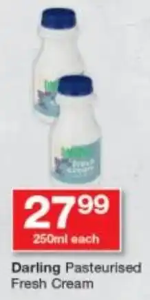 Checkers Darling Pasteurised Fresh Cream offer