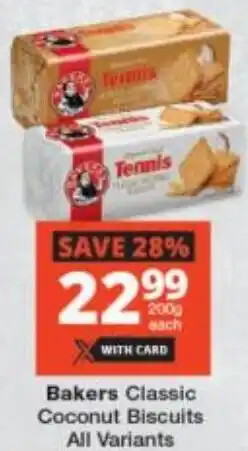 Checkers Bakers Classic Coconut Biscuits All Variants offer