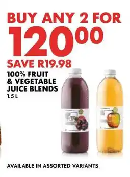 Woolworths 100% Fruit & Vegetable Juice Blends offer