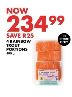 Woolworths 4 Rainbow Trout Portions offer