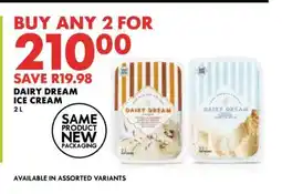 Woolworths DAIRY DREAM ICE CREAM offer